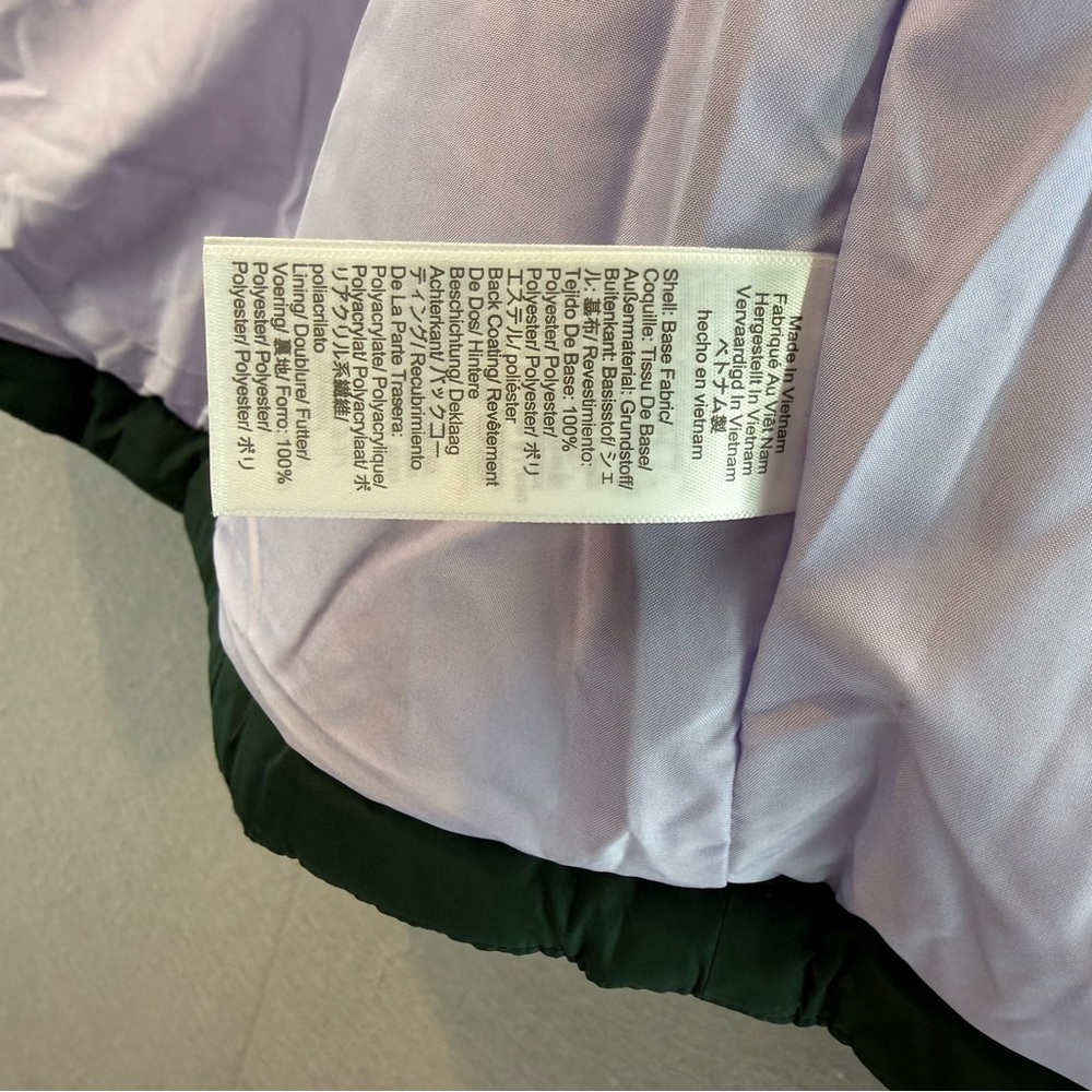 J.Crew - women’s City puffer quilted jacket full zip high Collar Coat green SZ S - Picture 9 of 10